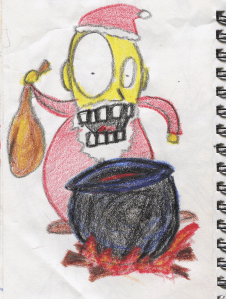 santa and his cauldron