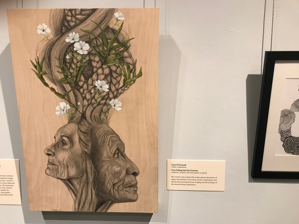 "Free Falling into the Cosmos," a painting by Cara Jo O'Connell, on display at the Minneapolis Institute of Art.